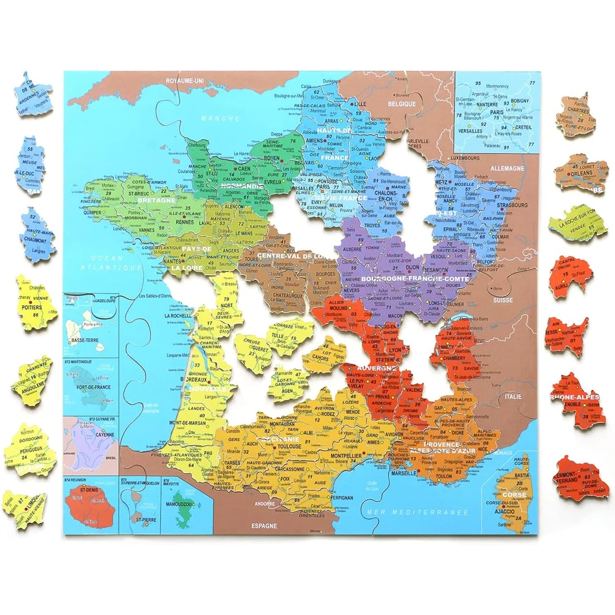 Puzzles Carte de France ⇒ Magnétiques, Bois ou Classiques