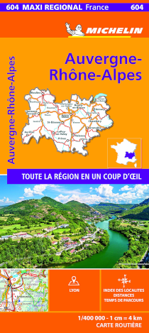 Carte routière Michelin Auvergne-Rhône-Alpes