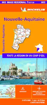 Carte routière Michelin Nouvelle Aquitaine