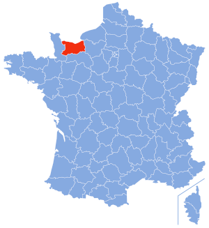 carte de localisation du département de la Seine Maritime en France