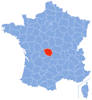 carte de localisation du département de la Creuse en France