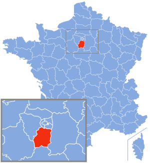 carte de localisation du département de l'Essonne en France