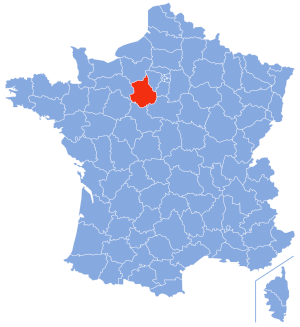 carte de localisation du département de l'Eure-et-Loir en France