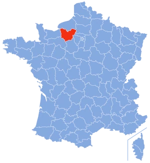 carte de localisation du département de l'Eure en France
