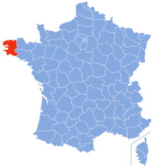 carte de localisation du département du Finistère en France