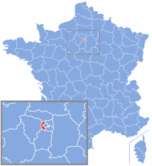carte de localisation du département des Hauts-de-Seine en France