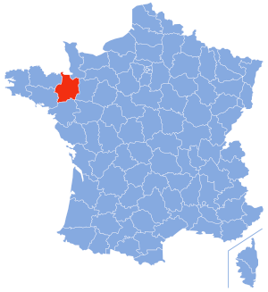 carte de localisation du département d'Ille-et-Vilaine en France