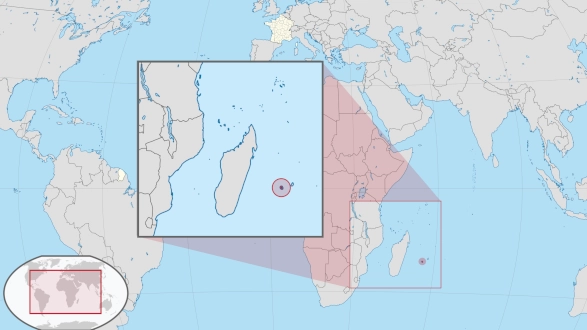 carte de localisation de La Réunion dans l'océan Indien