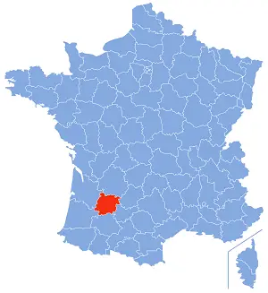 carte de localisation du département du Lot-et-Garonne en France