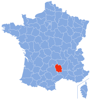 carte de localisation du département de la Lozaère en France