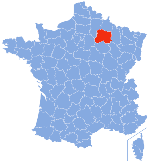 carte de localisation du département de la Marne en France