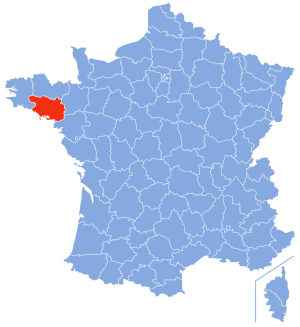 carte de localisation du département du Morbihan en France