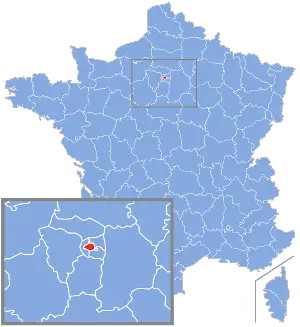 carte de localisation du département de Paris en France