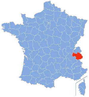 carte de localisation du département de la Savoie en France