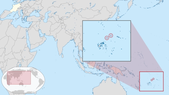carte de localisation de Wallis-et-Futuna dans le Pacifique Sud