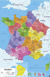 Poster France Cartes De France Murales Des Régions