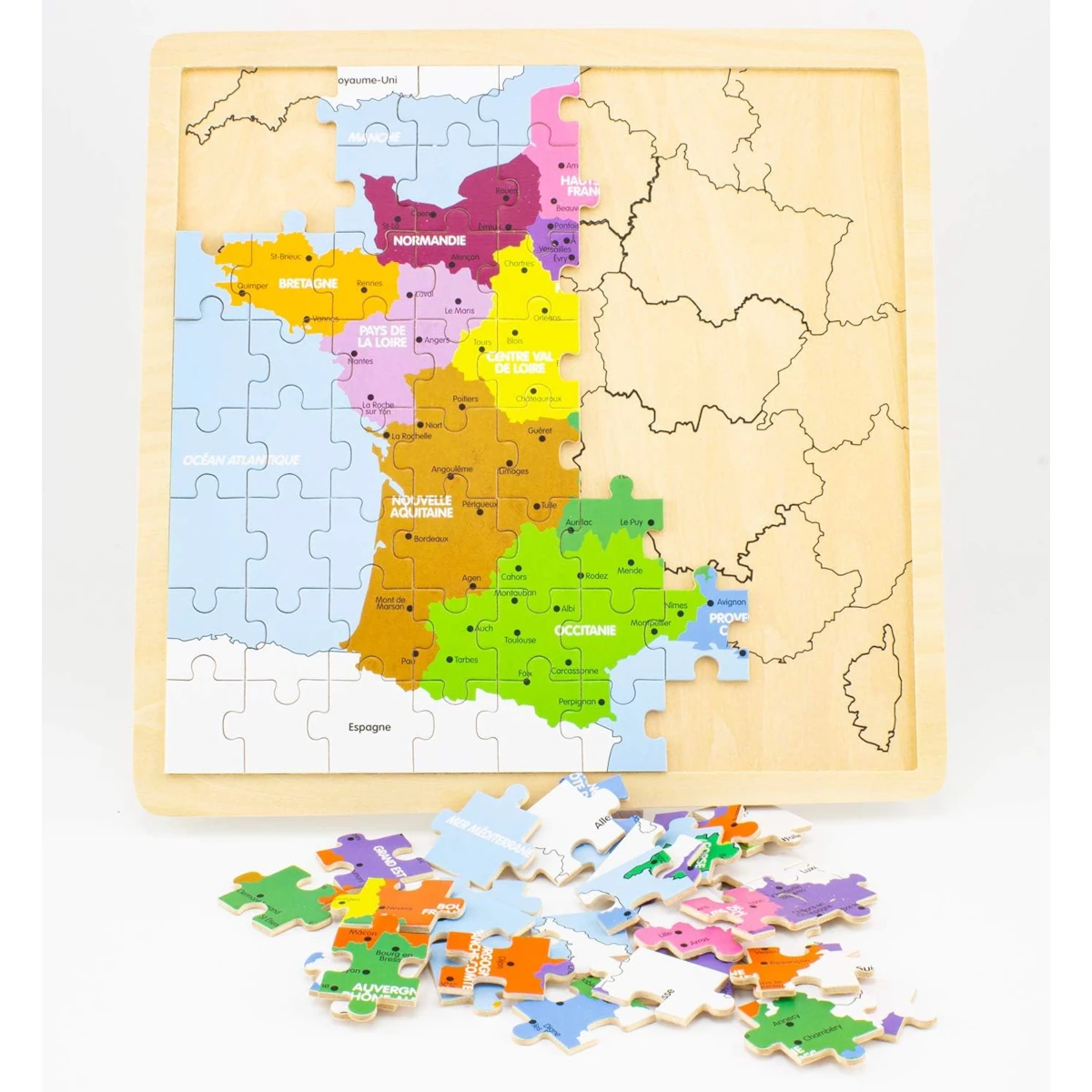 carte de france administrative 2024