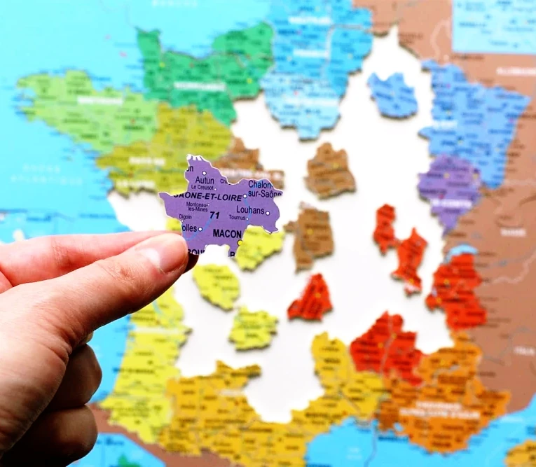 Puzzle carte des départements français