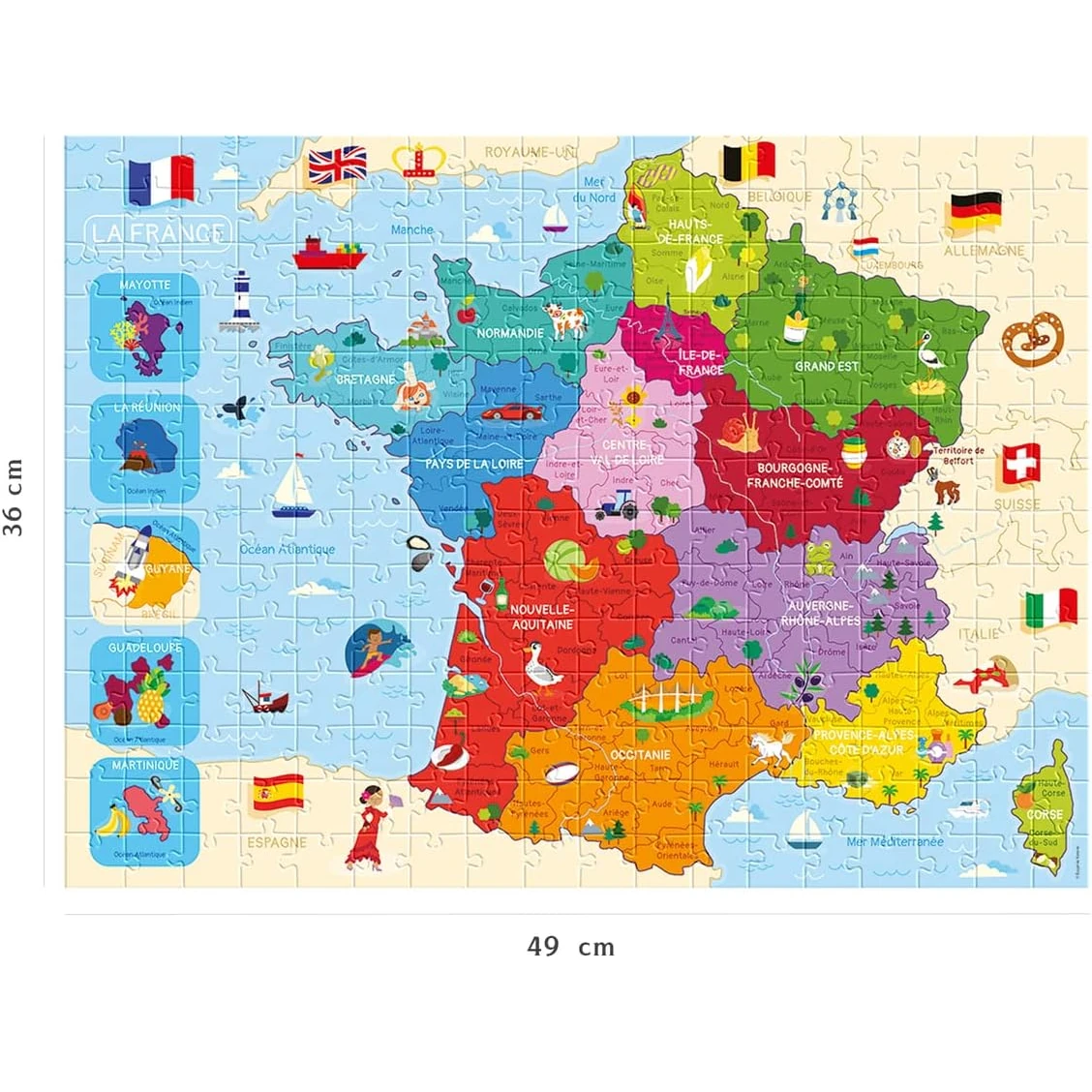Puzzles Carte de France ⇒ Magnétiques, Bois ou Classiques