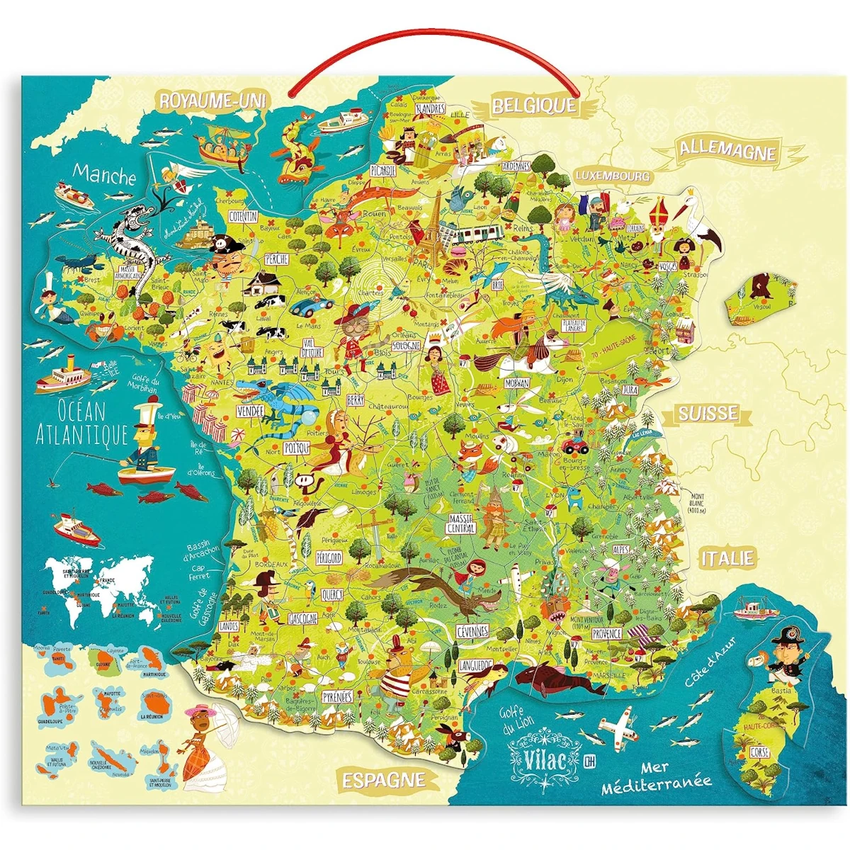 Puzzles Carte de France ⇒ Magnétiques, Bois ou Classiques