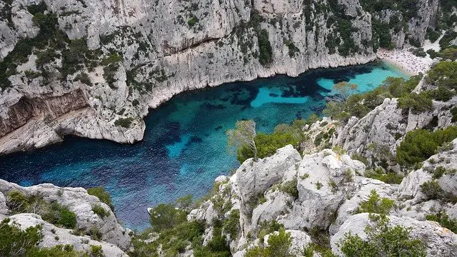 Plage des calanques de Marseille